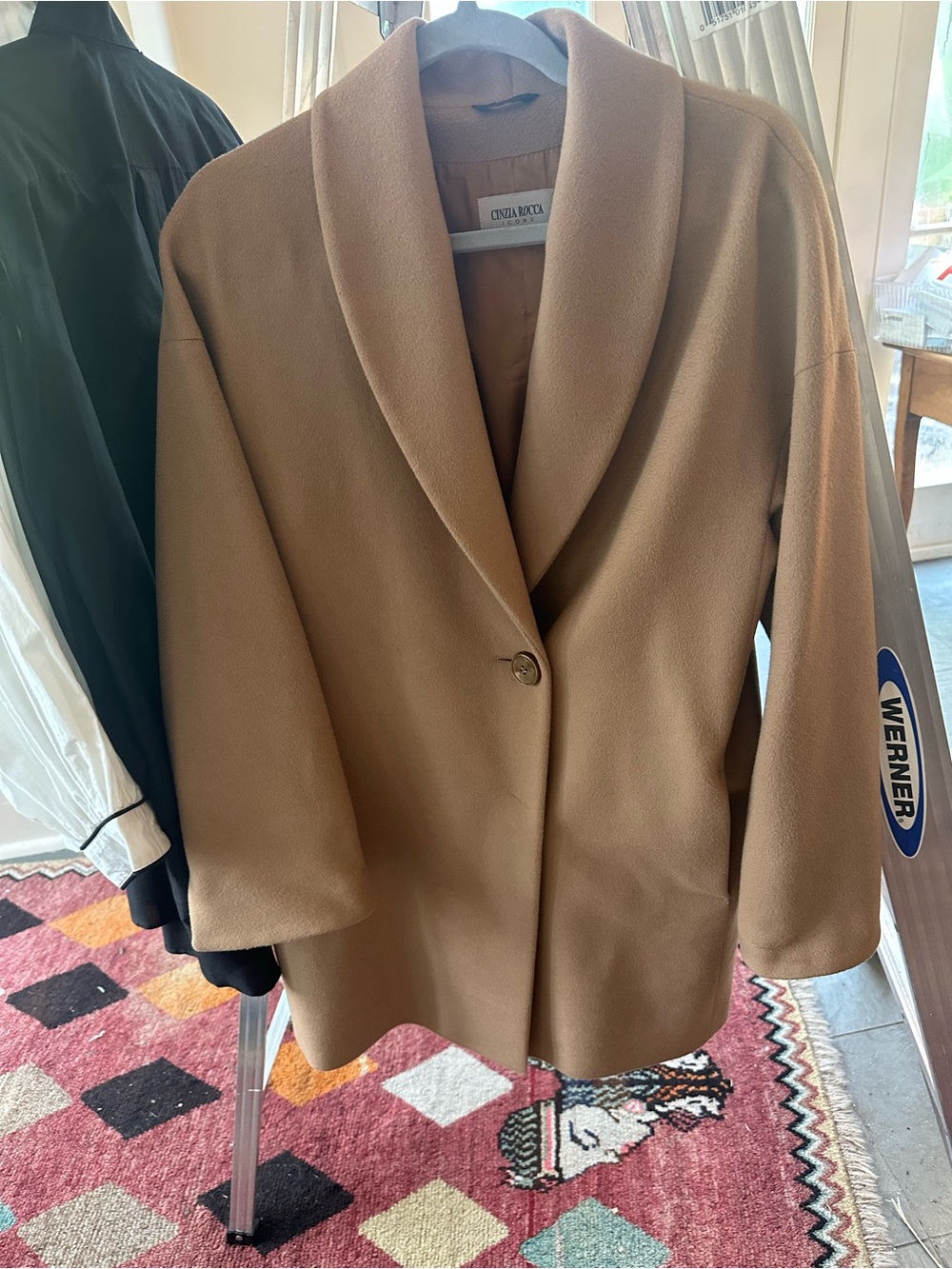 Cinzia Rocca Icons Camel Shawl-Collar Wool-Blend Blazer